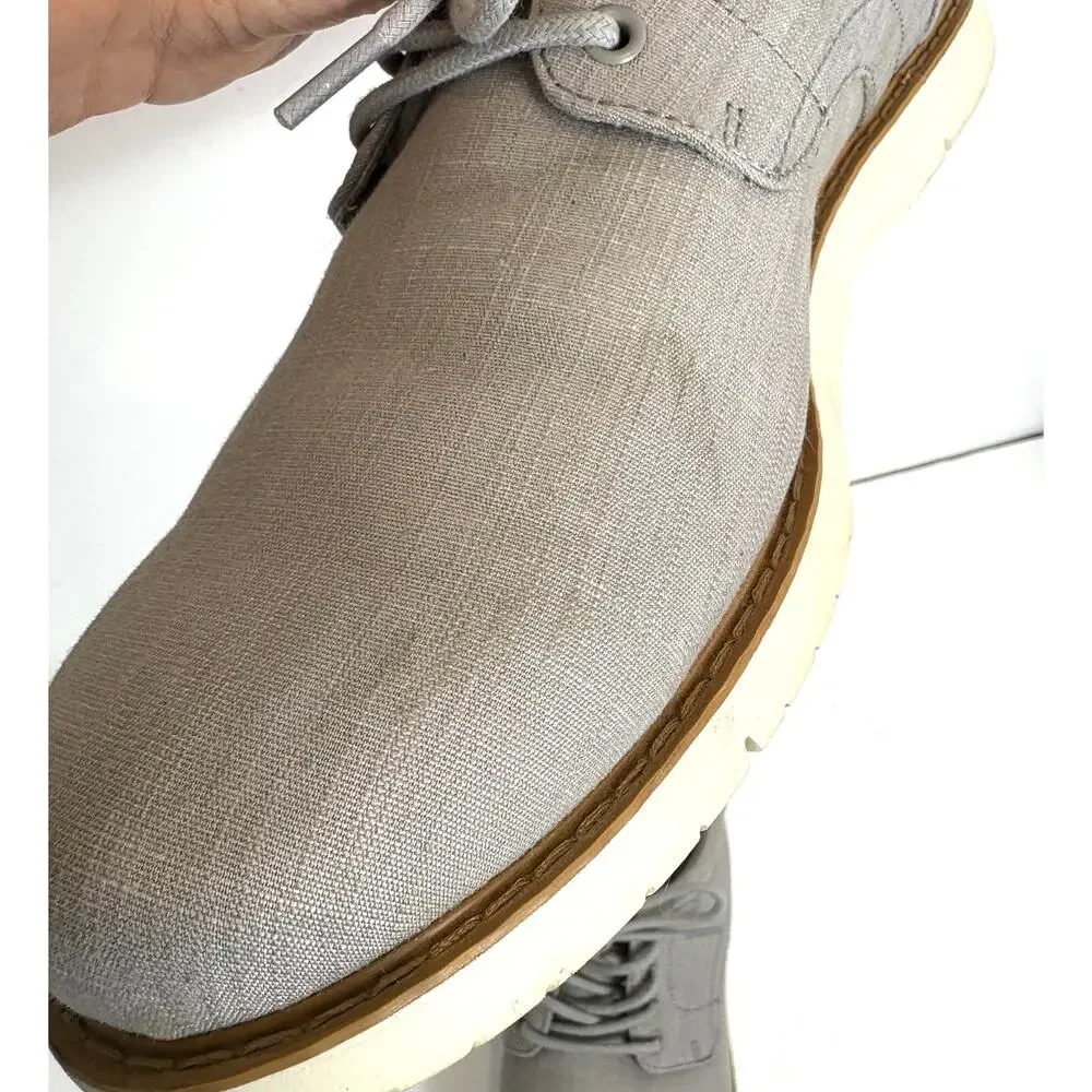 TOMS - Men's Navi Crosshatch Sport Bottom Oxford Dress Shoes-Gray- 12
